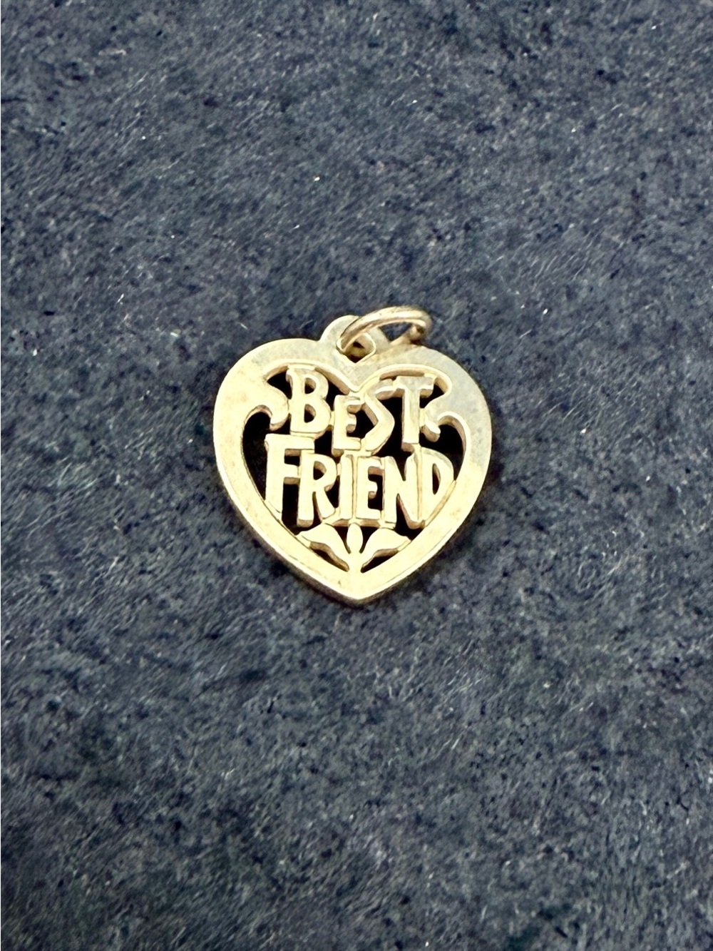 JAMES AVERY Sterling Silver Best Friend Heart Charm Pendant; RETIRED